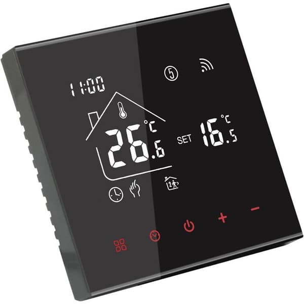 Smart WiFi Digital Termostat - Energibesparende - Gulvvarme - Sort