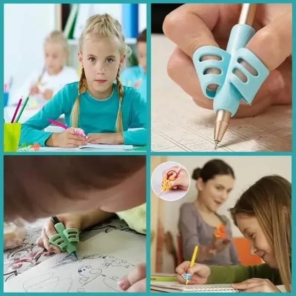 Pieces Blyantgreb, Fingerguide til børn, Silikoneblyantgreb til børn, Ergonomisk skrivehjælp