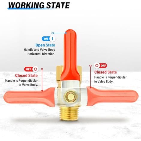 1 STK 1/4 Tommer Messing Mini Kugleventil Afbryder, 1/4 Tommer Han x Hun BSP Gevind Rørfitting