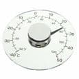 Nosheir Utendørstermometer - Vanntett - Transparent - Enkel Vindusmontering - Skivediameter 11 cm