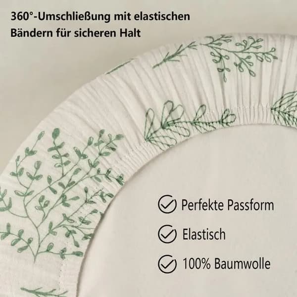 Underlakan för barnvagn/spjälsäng - 2-pack - Passar barnvagnar, spjälsängar och barnsängar