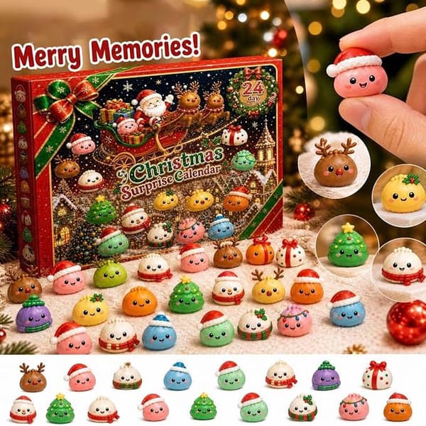 Jule Squishies Adventskalender 2026, 24-dagers nedtelling for voksne A