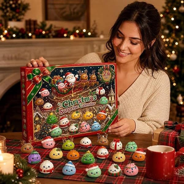 Jule Squishies Adventskalender 2026, 24-dagers nedtelling for voksne A