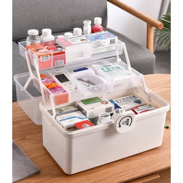 3-vånings medicinlåda - Transparent - Vikbar