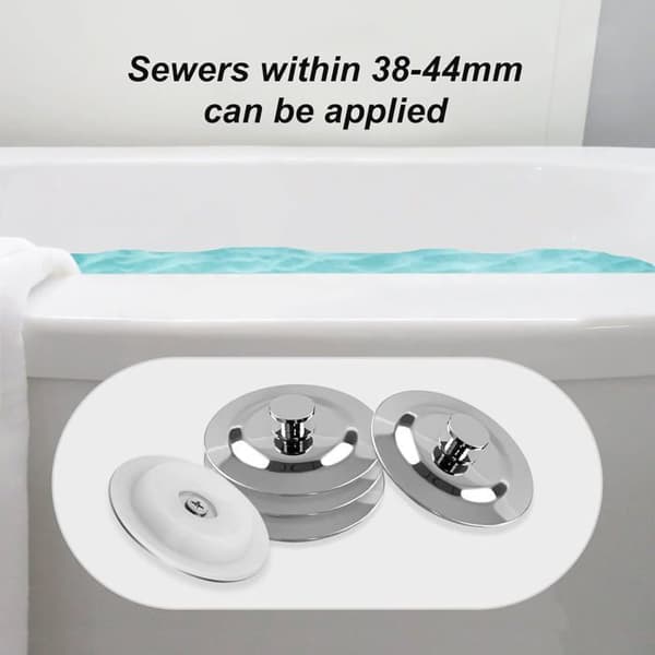 Afløbsprop - 44 mm - Rustfrit stål - Rustfri - Universal til vask og badekar