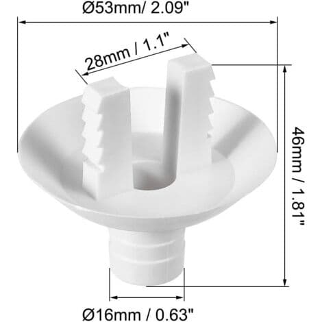 Aircondition Afløbsrør Forbindelsesstykke Albuefitting til Mini-Split Enheder og Vindues AC Enhedsdele 28mm 2 Stk.