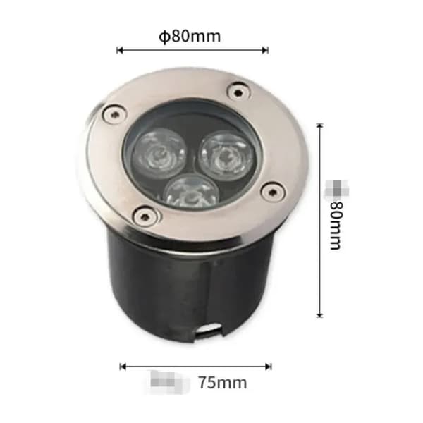 Infällda LED-spotlights, 4-pack - IP65 - 270 Lumen - Varmvit