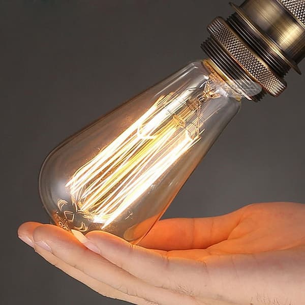 Erstatningslampe til Edison-pære - E27, 40W, 220V, 6 enheder