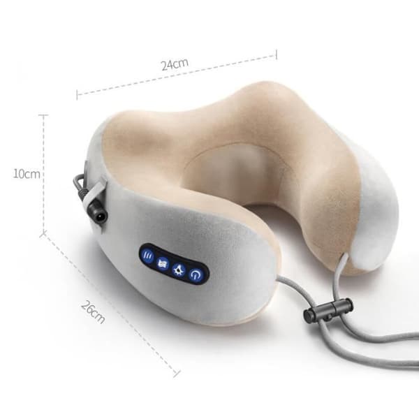 Multifunktionel elektrisk nakkemassagepude, U-formet massagepude, memoryskum