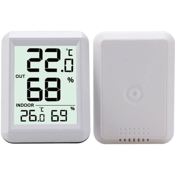 Inomhus/Utomhus Termometer - XVX - Digital LCD - Extra Stor Skärm - Ansluten Sensor - Noggrannhet