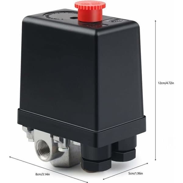 220V lufttryksregulator, 4-hullers luftkompressorventil, luftkompressorkontakt til hurtig trykreduktion