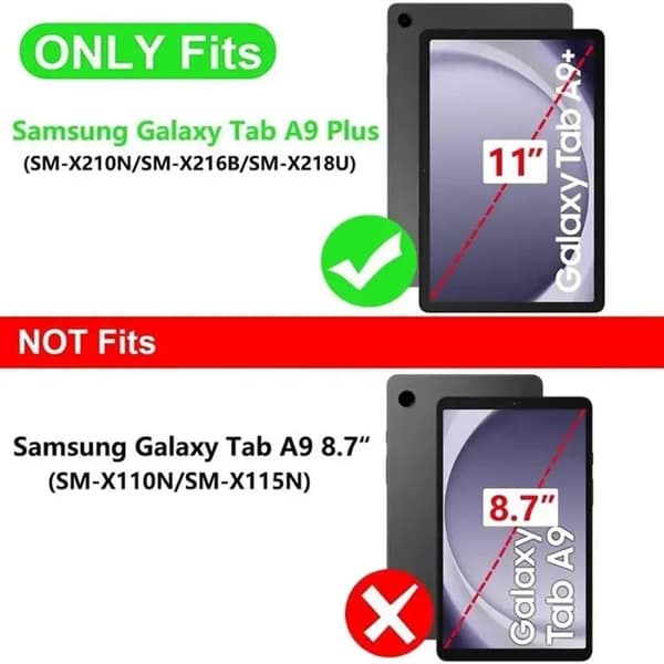 Samsung Galaxy Tab A9 Plus 5G 11\" A11+ Børnevenligt stødsikkert tablet-etui - Blå/Grøn