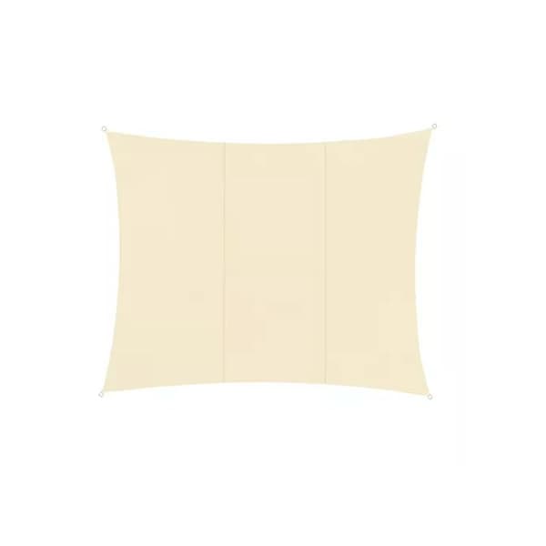 Vanntett solseil - 4 x 3 m - 180 g/m² Beige
