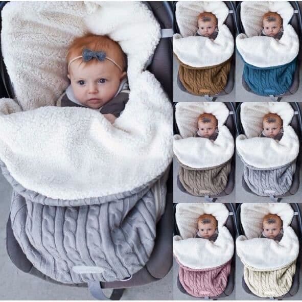 Barnevognsfotpose Universal Babyteppe Vinter Babyrede for Bilsete Rosa