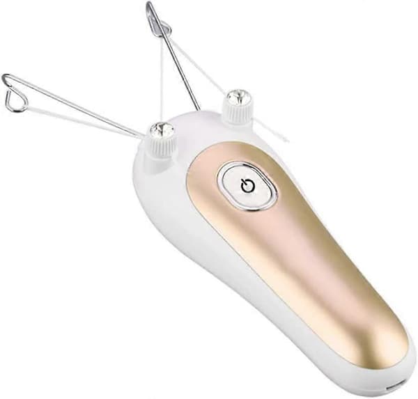 Tråd hårfjerner ansigt kropshårfjerner med guld shaver bomuldstråd, elektrisk hårfjerner, genopladelig hårfjerner, tråd hårfjerner