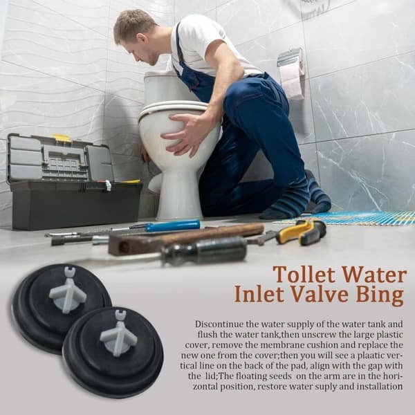 3-delt ventilmembrantætning, flydende ventilmembran, ventilmembrantætning, sidemonteret membrantætning til vedligeholdelse af toiletskyl