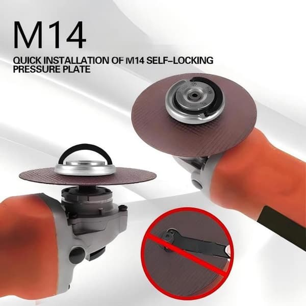 Snabbspännmutter - XVX - M14 - 2-pack - självlåsande design - för vinkelslipar