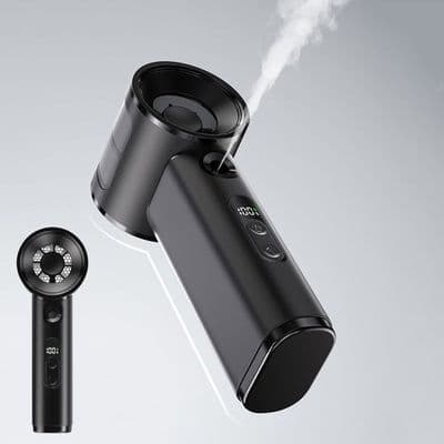 Mini Lommeventilator - 4000mAh USB Batteri - Kompakt Genopladelig - Ideel til Udendørs Strandrejser - Sort
