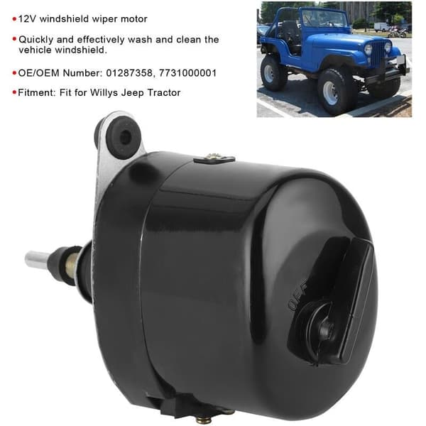 12V Forrudeviskermotor 01287358 Erstatningstilbehør til Willys Jeep Traktor