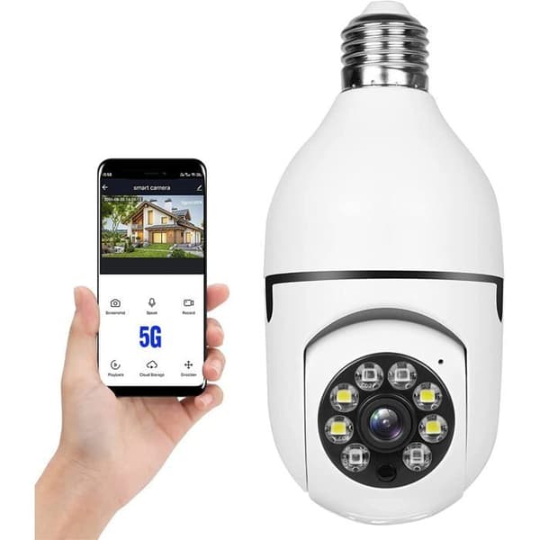 Sikkerhetskamera - 3MP - 2.4GHz WiFi - Farge nattsyn - 360°
