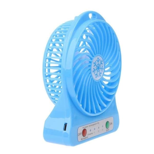 Bærbar Genopladelig Mini USB Ventilator, Bærbar LED Lommeventilator, Skrivebordsluftkøler, USB Ventilator