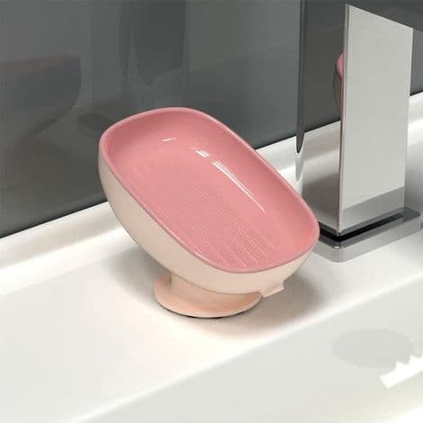 Sugekopp såpeskål til dusj for baderom (rosa)
