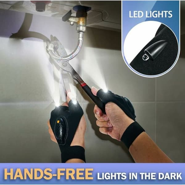 LED-hansker - XVX - 1 par - Oppladbare - Vanntette - Fingerspisslys