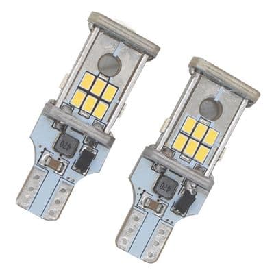 JZSH LED ryggelys for biler, 2 stk, induktiv høyspent bremselysdekoding (hvit)
