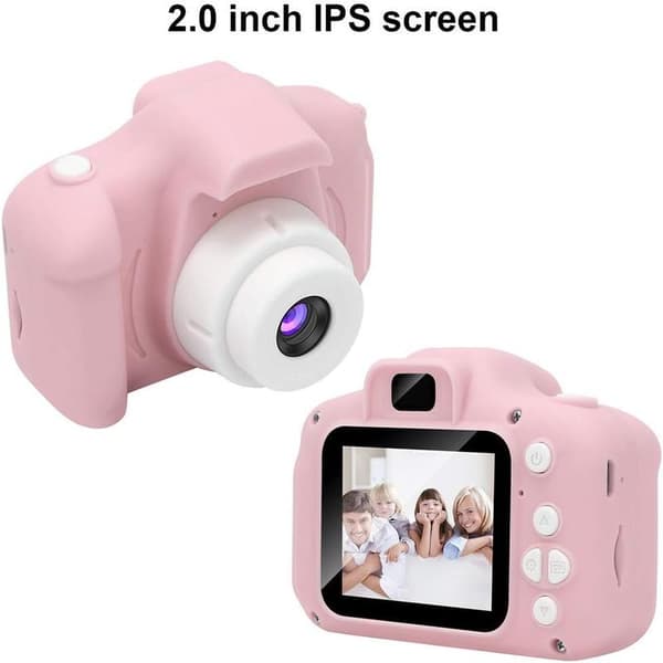 Barnens HD digitalkamera, mini rosa kamera, perfekt present till barnens dag.