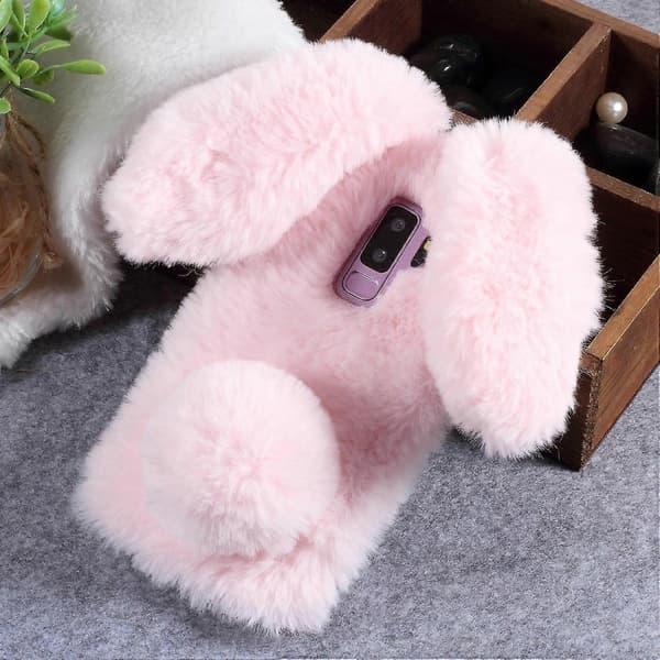 Fluffy Pelspose Tpu-etui i Kaninform til Samsung Galaxy S9 PLUS