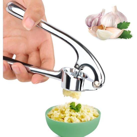 Hvidløgspresser - Rustfrit stål - Nem at rengøre - Holdbar - Ergonomisk