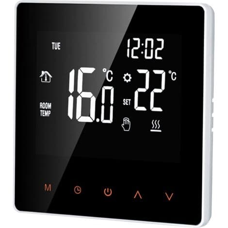 16A Digital Termostat - LCD-skærm - Touchscreen - Programmerbar - Til Hjem, Skole, Kontor, Hotel, Hvid