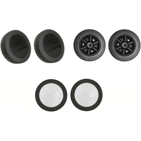 Sett med 2 erstatningshjul på 150 mm til gassgriller. Solid plast. Hulldiameter 8-10 mm. Enkel å installere.