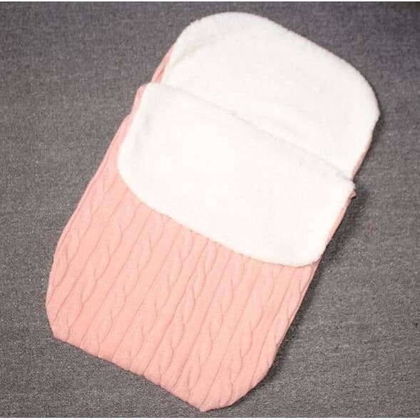 Barnvagnsåkpåse Universal Babyfilt Vinterbabynest för bilbarnstol Rosa