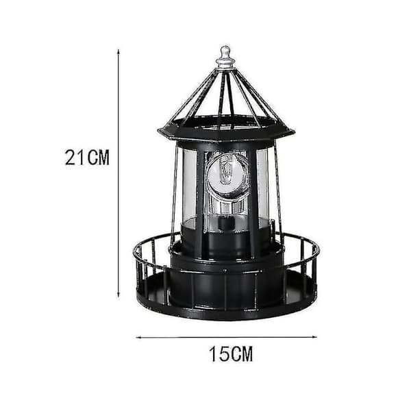 Solar LED-forlygte, 360° roterende havelampe - WELLNGS