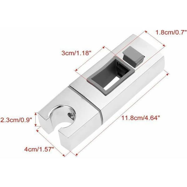 15x30mm ABS krom skyveskinne for JZSH dusjhode - utskiftbart baderomssystem