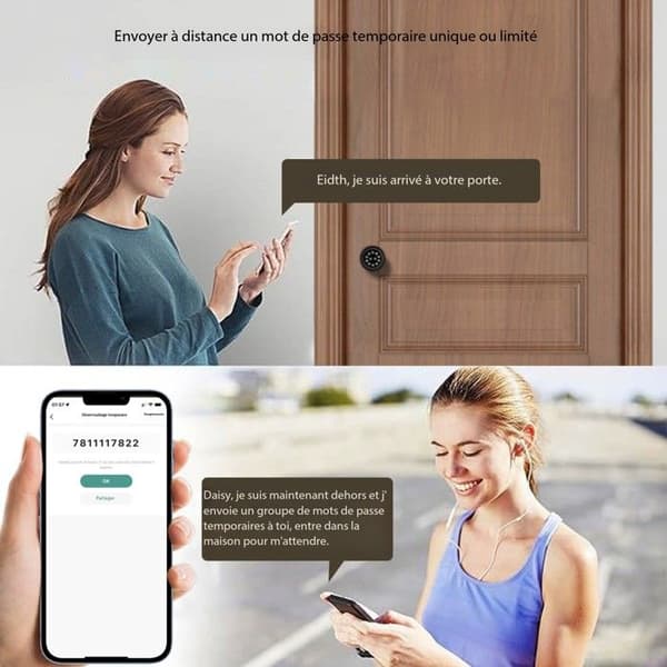 Tilkoblet Lås - XVX - Smart Lås - Bluetooth - Sikkerhetsnivå 4 - Appkontroll