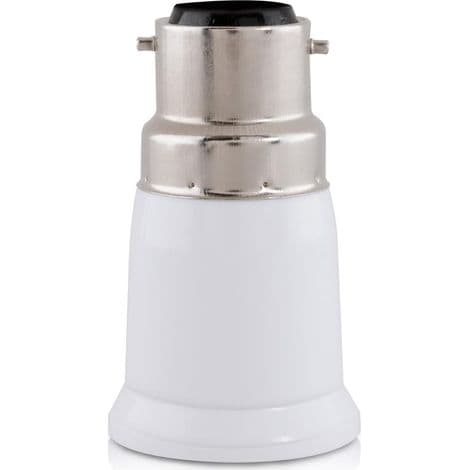 4x sokkeladapter - B22 til E27 sokkelomformer - Bajonettsokkel lampeholderadapter for halogen LED-pærer