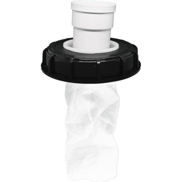 IBC lågfilter - Regnvandsfilter - Vaskbar nylon - Med låg - 165 mm - 245 mm - Vandfilter - Tilbehør til regnvandstank (165 mm, vertikal)