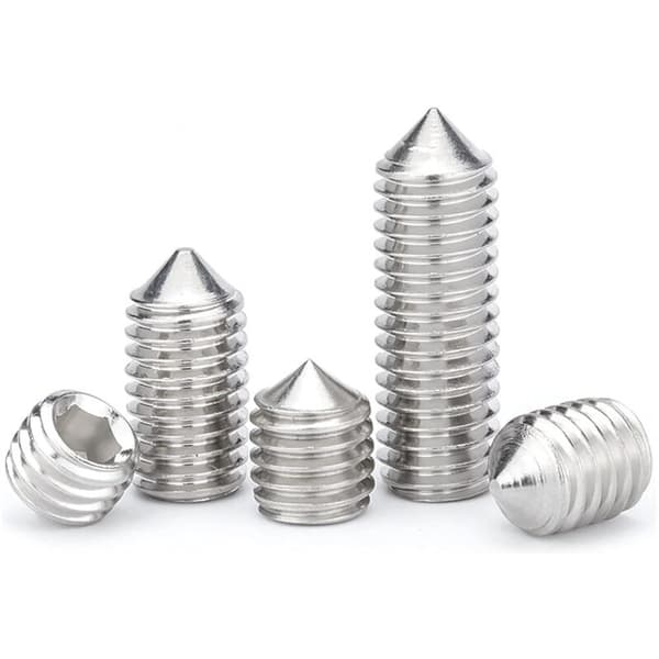 M6 koniske settskruer, sekskantede settskruer i rustfritt stål, unbrakofester, M6×20mm, 20 stk