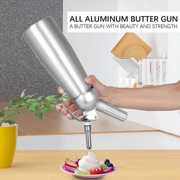 500 ml flødeskumssifon - 3 dyser i rustfrit stål - Aluminium - Let at rengøre