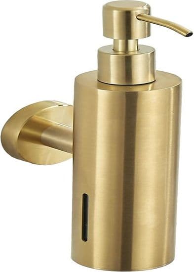 Sæbedispenser - RNEMITERY - 250 ml - Guld - Elegant rundt design - Genopfyldelig