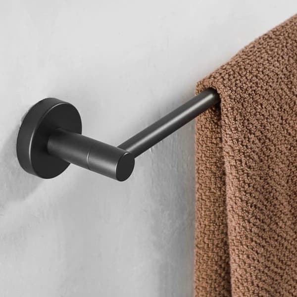 Vægmonteret håndklædestang - YNKKVRE - 50 cm - Rustfrit stål - Sort - Moderne stil