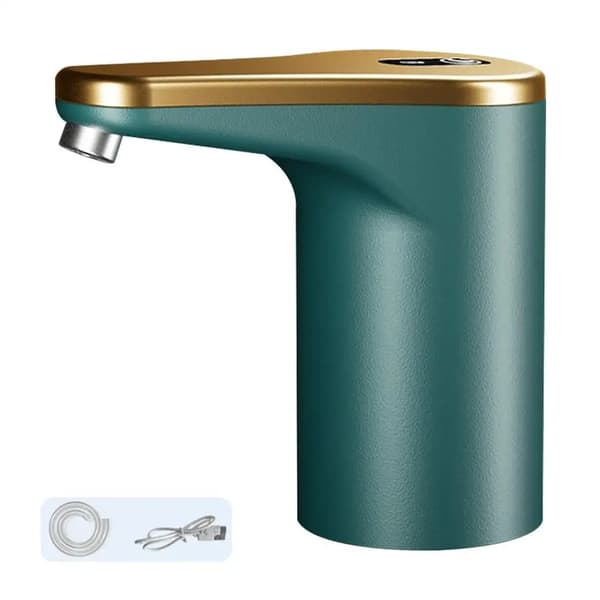 Ultra Tyst Elektrisk Vattenflaskpump Dricksvattendispenser USB Aste Pump Universal Kök-Grön