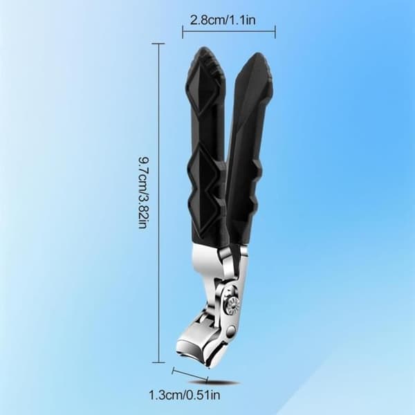 Negleklipper - kutter - negleklipper med bred åpning - skråstilt hode - ergonomisk - for eldre - 1 stk