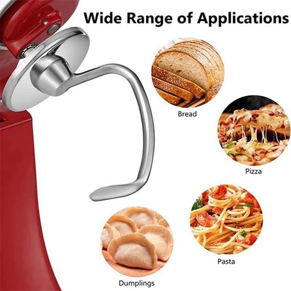 Sekoittimen lisäosa KitchenAid 5-quart yleiskoneeseen K5WW metallivispilällä ja taikinakoukulla 5K7SDH