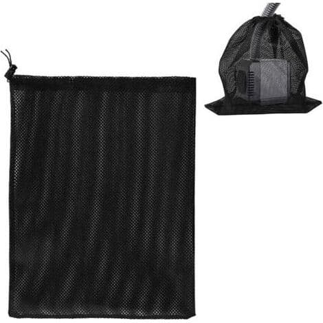 Pumpepose, pumpefilternetpose, dampepumpefilterpose, pumpenetpose, tilbehør til husholdningsvandpumpefilter (41 x 31 cm, sort)