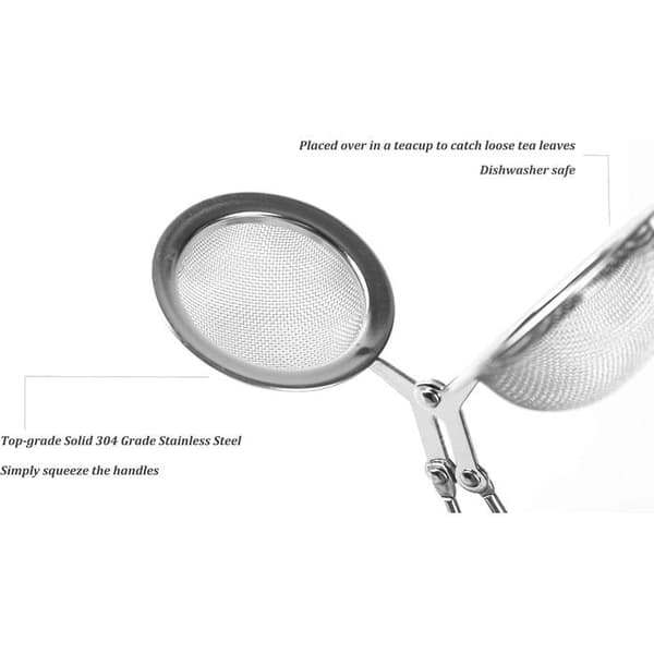 Sæt med 3 teæg i rustfrit stål - JZSH - Teinfuser med tryklukning - Til krydderier og blade
