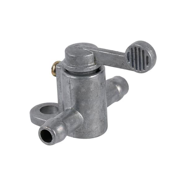 Inline bränslekran, 8mm 5/16 bränslekran, aluminium, normalt öppen, 1-vägs, inline-montering, spak, silver, manuell