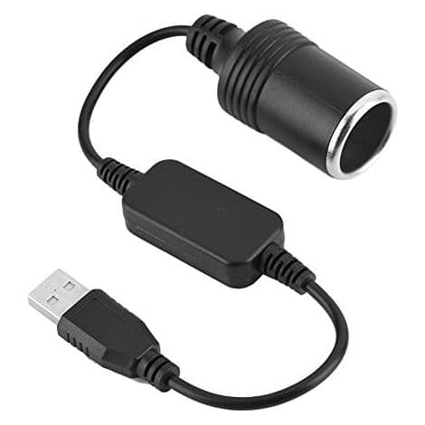USB A han til 12V hun cigarettænderstikkonverter, USB-port strømkonverter til GPS dashcam (60cm)